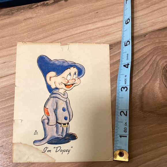 Vintage 1940’s 7 dwarf WDW print - Picture 4 of 7